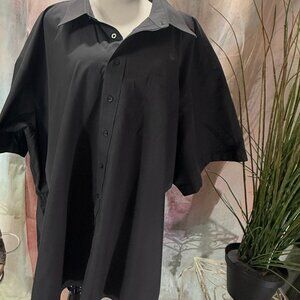 📌Gold Label Roundtree & Yorke Short Sleeve Cotton Dress Shirt w/ Pocket 22 Big